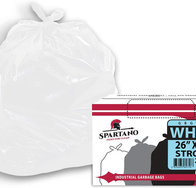 Spartano - Garbage Bags - Strong - White - 26