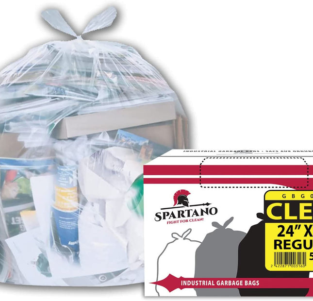Spartano - Garbage Bags - Regular - Clear - 24