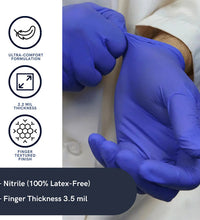 Aurelia Sonic 100 Blue Nitrile Examination Gloves – 3 Mil, Durable, Powder-Free, and Latex-Free - Eagle Global Solution