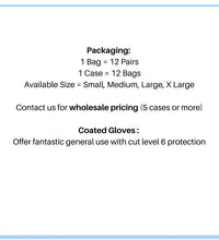 Nitrile Coated Gloves, Cut Level 6 - 12 Pr / Bag - Eagle Global Solution
