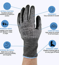 Black PU Coated Gloves, Cut Level 6 - 12 Pr / Bag - Eagle Global Solution