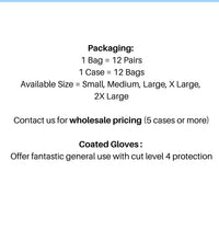 Black PU Coated Gloves, Cut Level 4 - 12Pr / Bag - Eagle Global Solution
