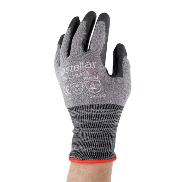 Black PU Coated Gloves, Cut Level 4 - 12Pr / Bag - Eagle Global Solution
