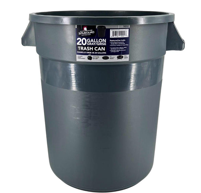 Spartano - Trash Can - 20 Gallon  - Grey - 5202