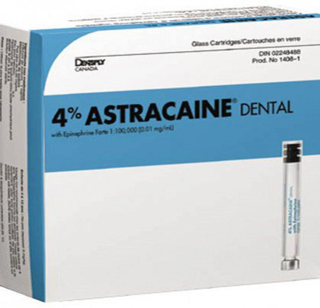 Astracaine™  – Articaine HCL 4% with Epinephrine, 1.8 ml cartridges, 100/Pkg